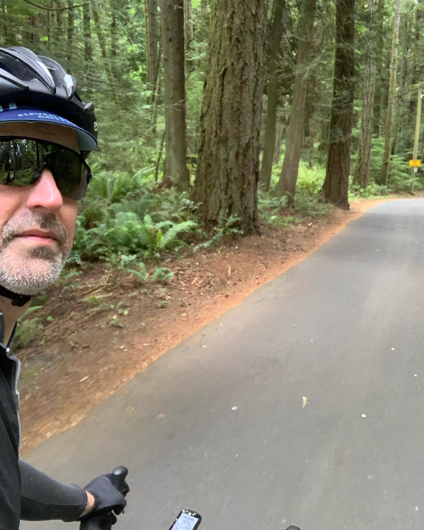 Doing my best @trekprocity #dangerselfie while on the descent through Royal Roads. Definitely not watching where I’m going like @scottrmitchell does. #cycling #yyj #bikesarefun #selfie #cyclingselfie